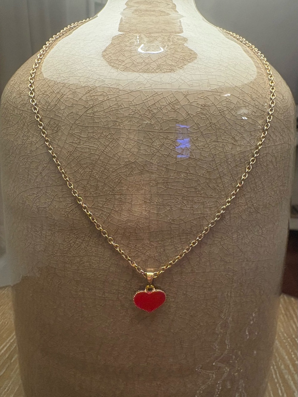 Red Heart Pendant Necklace
